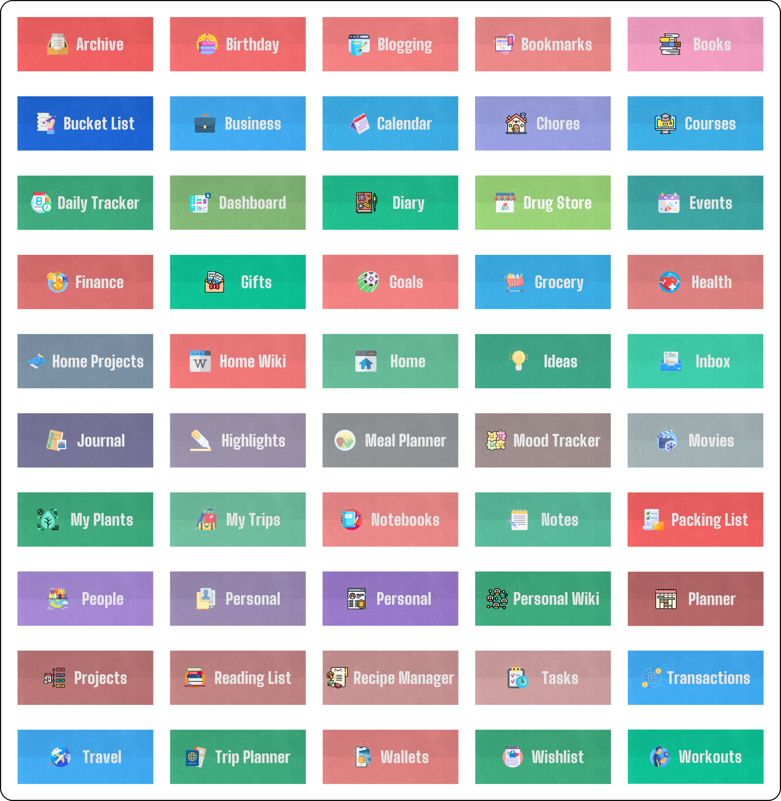 Notion Gallery 数据库专用封面 – 英文字体插图